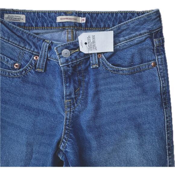 NWT Levis Noughties Bootcut Jeans Women 28 Y2K Blue Flap Pocket Low Rise Denim - Picture 3 of 9